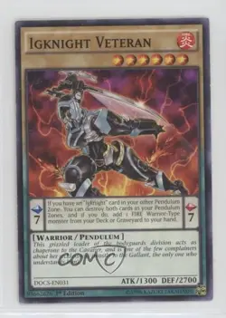 Igknight Veteran 1st Ed. YuGiOh Dimension of Chaos #DOCS-EN031 0yj1 - Image 1
