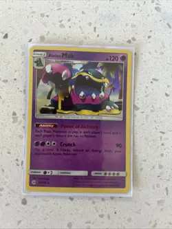 Pokemon Alolan Muk Holo Rare Card 58/149 SM Base Set Nm - Image 1