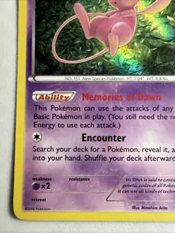 Mew 29/124 HOLO XY Fates Collide Rare Near MINT Pokemon Card 2016 NM - Image 3