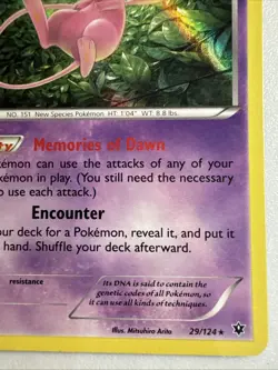 Mew 29/124 HOLO XY Fates Collide Rare Near MINT Pokemon Card 2016 NM - Image 4