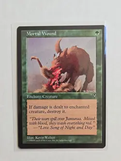 Mortal Wound - Visions - LP - MTG Magic - Common - Enchant Creature - Image 1