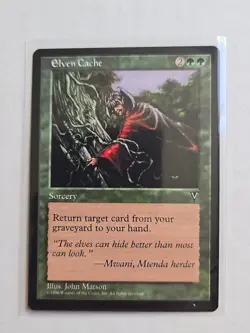 Elven Cache - Visions - LP - MTG Magic - Common - Sorcery - Image 1