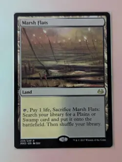 MTG Marsh Flats Land Modern Masters 3 Rare LP Light Play Magic the Gathering - Image 1
