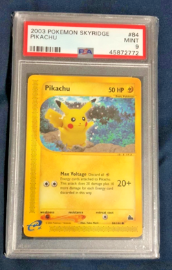 Pikachu 2003 Pokemon Skyridge #84/144 Non Holo PSA 9 - Image 1