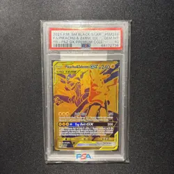 Pokemon Reshiram & Charizard GX Gold Promo/Pikachu & Zekrom GX Gold Promo PSA - Image 2