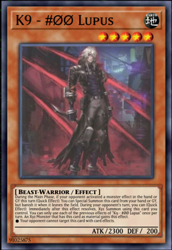 Yugioh! K9 -OO Lupis *STARLIGHT RARE* Justice Hunters JUSH-EN034 PREORDER - Image 1