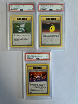 1999 Pokemon - 1st Edition Shadowless Base Set PSA 9 Graded Card Slab Lot of 3 - Image 1