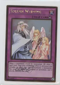 Solemn Warning 1st Ed. YuGiOh Premium Gold: Return of the Gold #PGL2-EN068 4z8 - Image 1