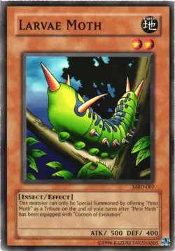 Yugioh Larvae Moth Card MRD-007 1996 Trading Card Game - Image 1