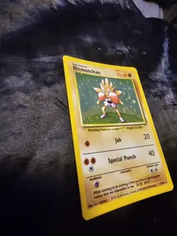 Hitmonchan Holo Unlimited Rare Card Pokemon Base Set 7/102 - Image 2