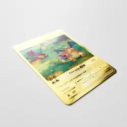 Charmander Charmeleon Charizard GX Tag Team Gold Metal Fan Art Card Gift - Image 2