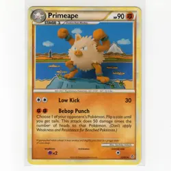 Pokemon TCG Primeape 22/95 HGSS Unleashed Regular Rare Card EN-LP 2010 - Image 1