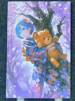 Matchmaker 2 Spicy Waifu NSFW A5 Size Card Board Rem Re: Zero Kimono - Image 1