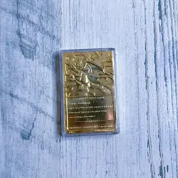 Vintage Pokemon 1999 CHARIZARD Burger King Promo 23k Gold Plated Trading Card - Image 2