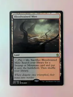 MTG Bloodstained Mire Khans of Tarkir Regular Rare Land LP Magic The Gathering - Image 1