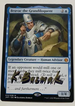 MTG Magic the Gathering Bruvac the Grandiloquent Jumpstart Shadow Signed - Image 1