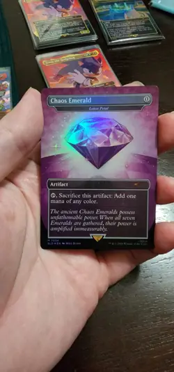 MTG Sonic x Secret Lair Chaos Emerald (Lotus Petal) Purple 7034 Mythic Foil - NM - Image 1