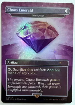 MTG Sonic x Secret Lair Chaos Emerald (Lotus Petal) Purple 7034 Mythic Foil - NM - Image 1
