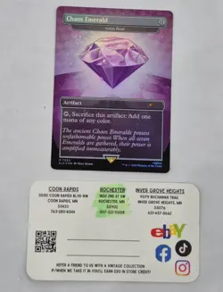 MTG Sonic x Secret Lair Chaos Emerald (Lotus Petal) Purple 7034 Mythic Foil - NM - Image 1