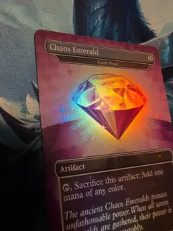 MTG Sonic x Secret Lair Chaos Emerald (Lotus Petal) Purple 7034 Mythic Foil - NM - Image 3