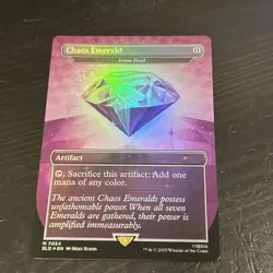 MTG Sonic x Secret Lair Chaos Emerald (Lotus Petal) Purple 7034 Mythic Foil - NM - Image 1
