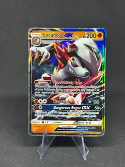 Lycanroc GX 74/145 LP Ultra Rare | Sun & Moon: Guardians Rising Pokemon TCG - Image 1