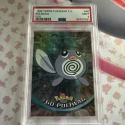 1999 Topps Pokemon TV Animation Poliwag #60 Foil PSA 9 - Image 1