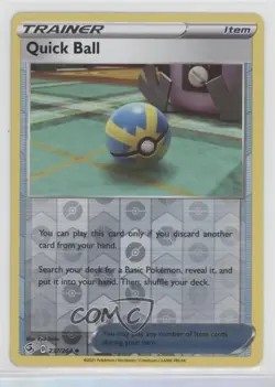 Quick Ball Reverse Foil Pokemon Sword & Shield Fusion Strike #237 14dq - Image 1