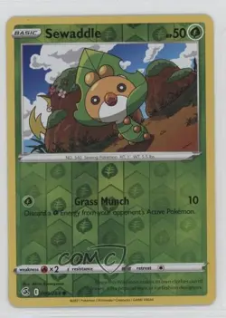 Sewaddle Reverse Foil Pokemon Sword & Shield Fusion Strike #009 0it8 - Image 1