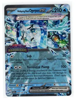 Pokemon Twilight Masquerade 064/167 Wellspring Mask Ogerpon ex Stamped Promo - Image 1