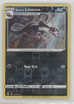 Galarian Linoone Reverse Foil Pokemon Sword & Shield Fusion Strike #160 15zf - Image 1