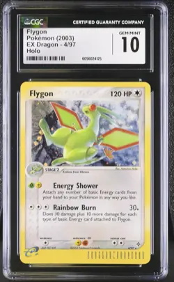 CGC 10 GEM MINT Flygon 2003 EX Dragon 4/97 Holo Pokemon Card - Image 1