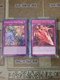 YUGIOH VANQUISH SOUL TRINITY BURST + CALAMITY CAESAR WISU RARE 1ST ED NM - Image 1