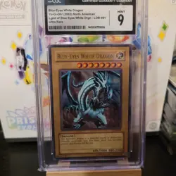 Yugioh LOB Blue Eyes White Dragon Unlimited CGC 9 - Image 1