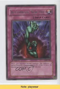 Bottomless Trap Hole 1st Ed. YuGiOh Legacy of Darkness #LOD-092 2003 READ 0b2 - Image 1