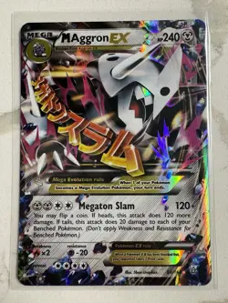 Mega M Aggron EX Primal Clash Holo Ultra Rare Card 94/160 - Image 1