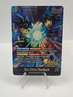 Dragon Ball Legends Card Son Goku/Bardock FS09-08 SR Gold Foil - Image 1