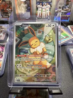 Pokemon TCG Eevee Prismatic EvolutionsETB Promo SVP 173 Full Art Holo Card - Image 1