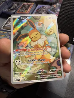 Pokemon TCG Eevee Prismatic EvolutionsETB Promo SVP 173 Full Art Holo Card - Image 3