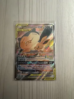 Pokemon Card TCG Eevee & Snorlax GX Tag Team Promo SM169 - NM/LP - Image 2