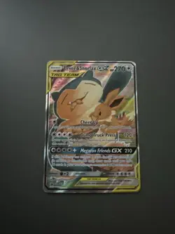 Pokemon Card TCG Eevee & Snorlax GX Tag Team Promo SM169 - NM/LP - Image 1