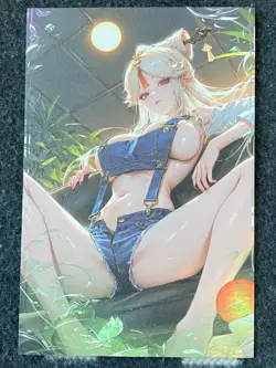 Matchmaker 2 Spicy Waifu NSFW A5 Size Card Board NingGuang Genshin Impact Jeans - Image 1
