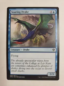 MTG Magic The Gathering Card Soaring Drake Creature Drake Blue Dominaria United - Image 1