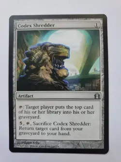 MTG Magic The Gathering Card Codex Shredder Artifact Return To Ravnica 2012 - Image 1