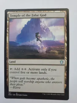 MTG Magic The Gathering Card Temple of the False God Land Innistrad Crimson Vow - Image 1
