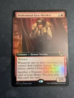 Professional Face-Breaker Extended Art Streets of New Capenna Foil Rare MTG LP - Image 1