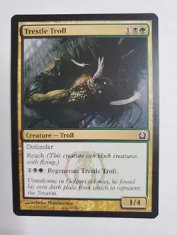 MTG Magic The Gathering Card Trestle Troll Creature Troll Green Return To Ravnic - Image 1