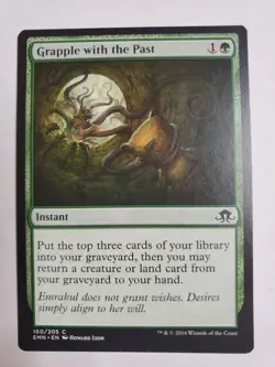 MTG Magic The Gathering Card Grapple with the Past Instant Green Eldritch Moon - Image 1