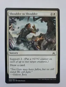 MTG Magic The Gathering Card Shoulder to Shoulder Sorcery White Oath Of The Gate - Image 1
