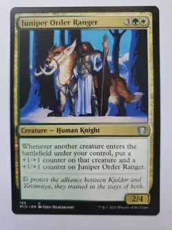 MTG Magic The Gathering Card Juniper Order Ranger Creature Human Knight - Image 1